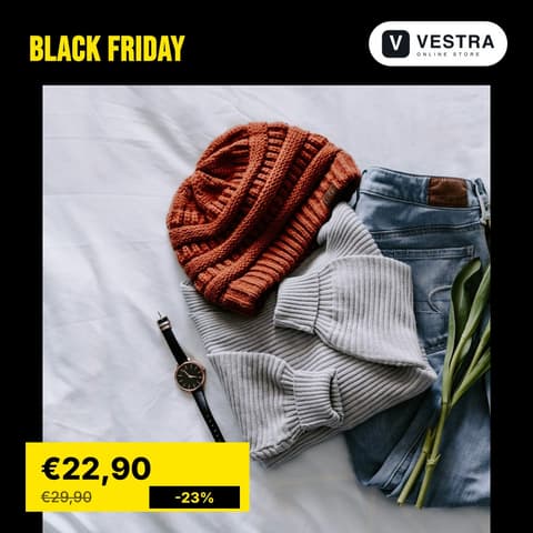 Black Friday Photo template, 1:1