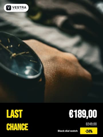 Portrait Last Chance Photo template, 3:4